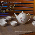 Ensemble de thé en porcelaine de grâce chinoise à motif élégant à motif chinois 7pcs en provenance de Chine